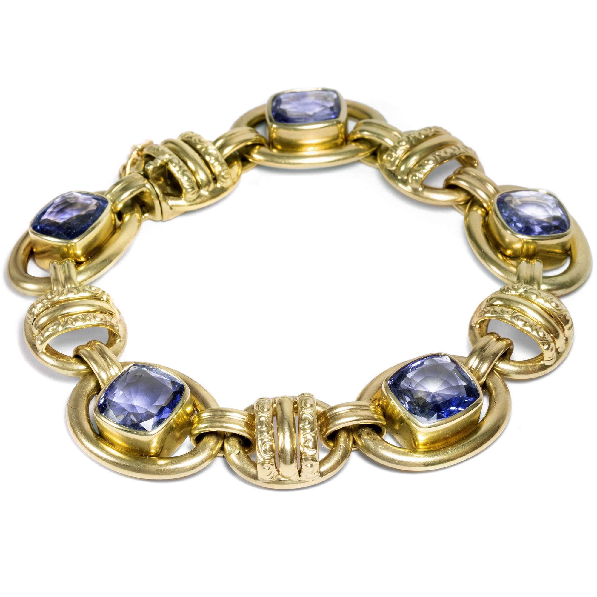 607204-hofer-antikschmuck-Prachtvolles-Saphir-Armband-in-warm-glaenzendem-Gold-um-1940-Sapphire-Skies_1