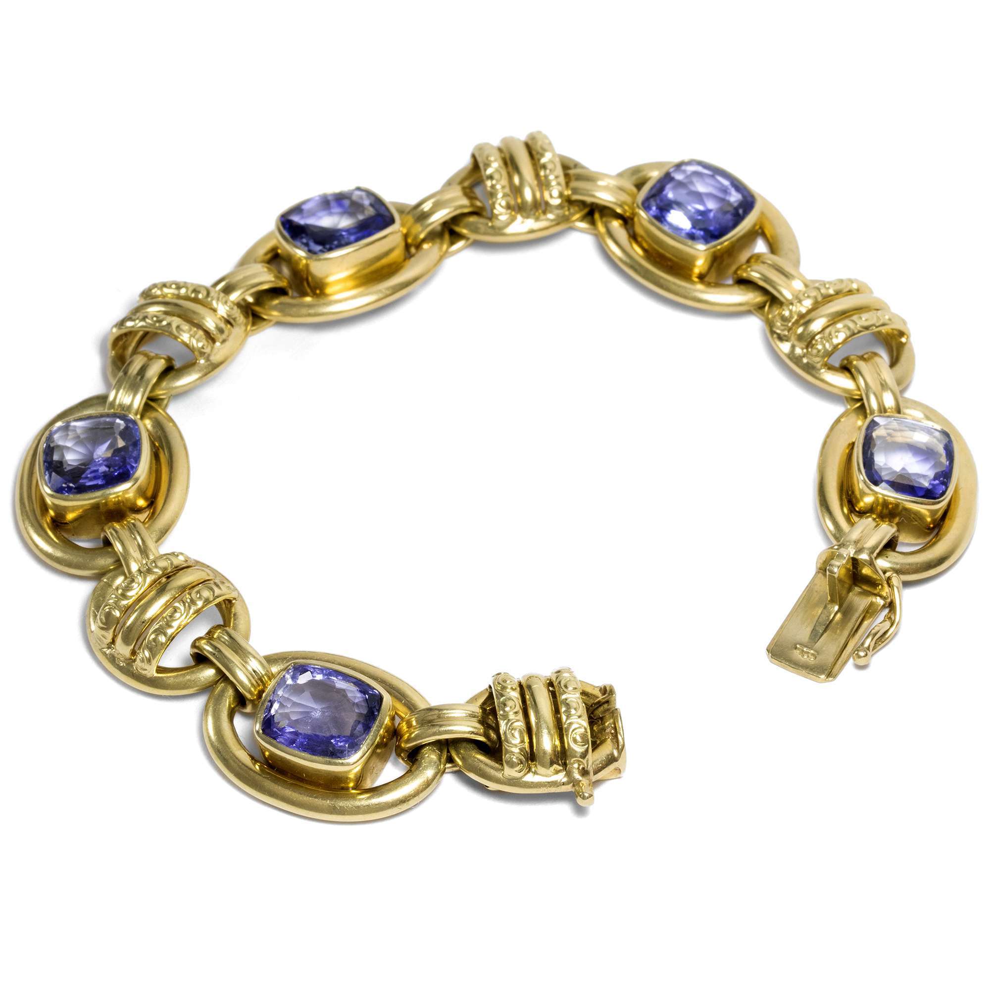 607204-hofer-antikschmuck-Prachtvolles-Saphir-Armband-in-warm-glaenzendem-Gold-um-1940-Sapphire-Skies_2