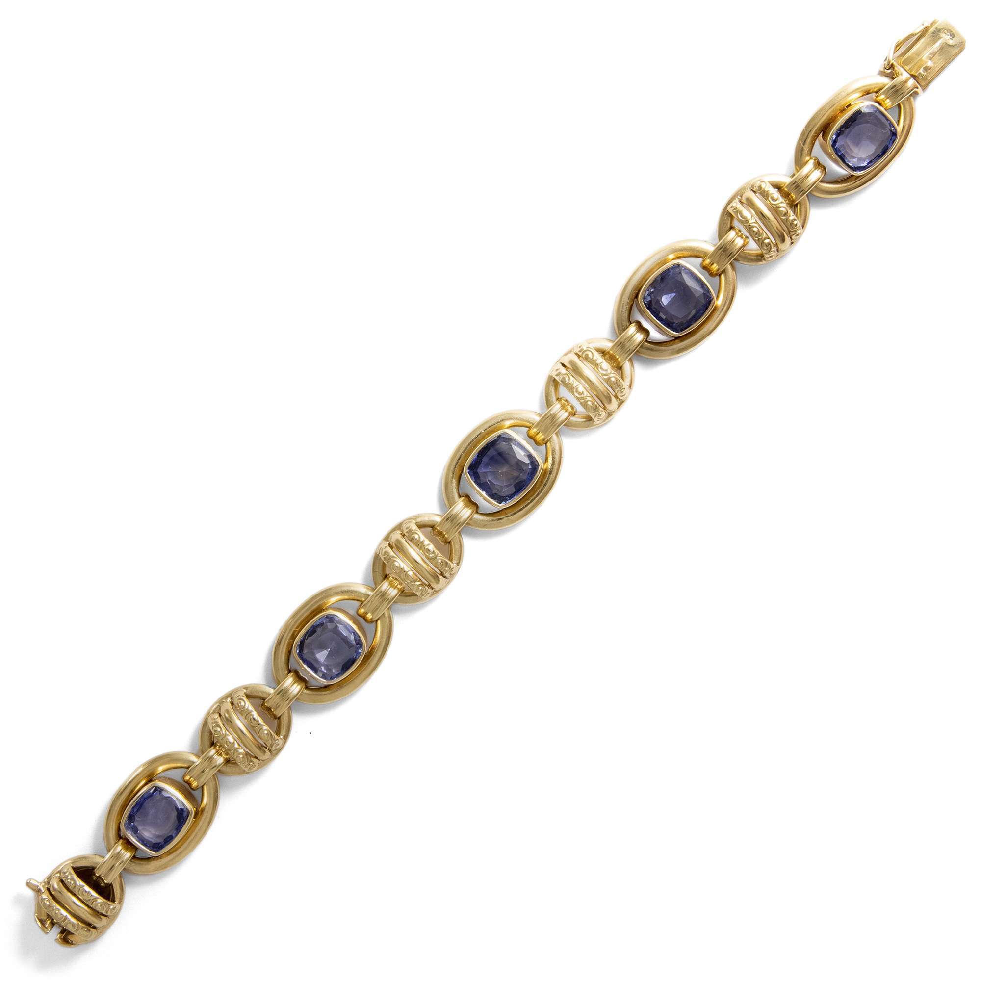 607204-hofer-antikschmuck-Prachtvolles-Saphir-Armband-in-warm-glaenzendem-Gold-um-1940-Sapphire-Skies_4