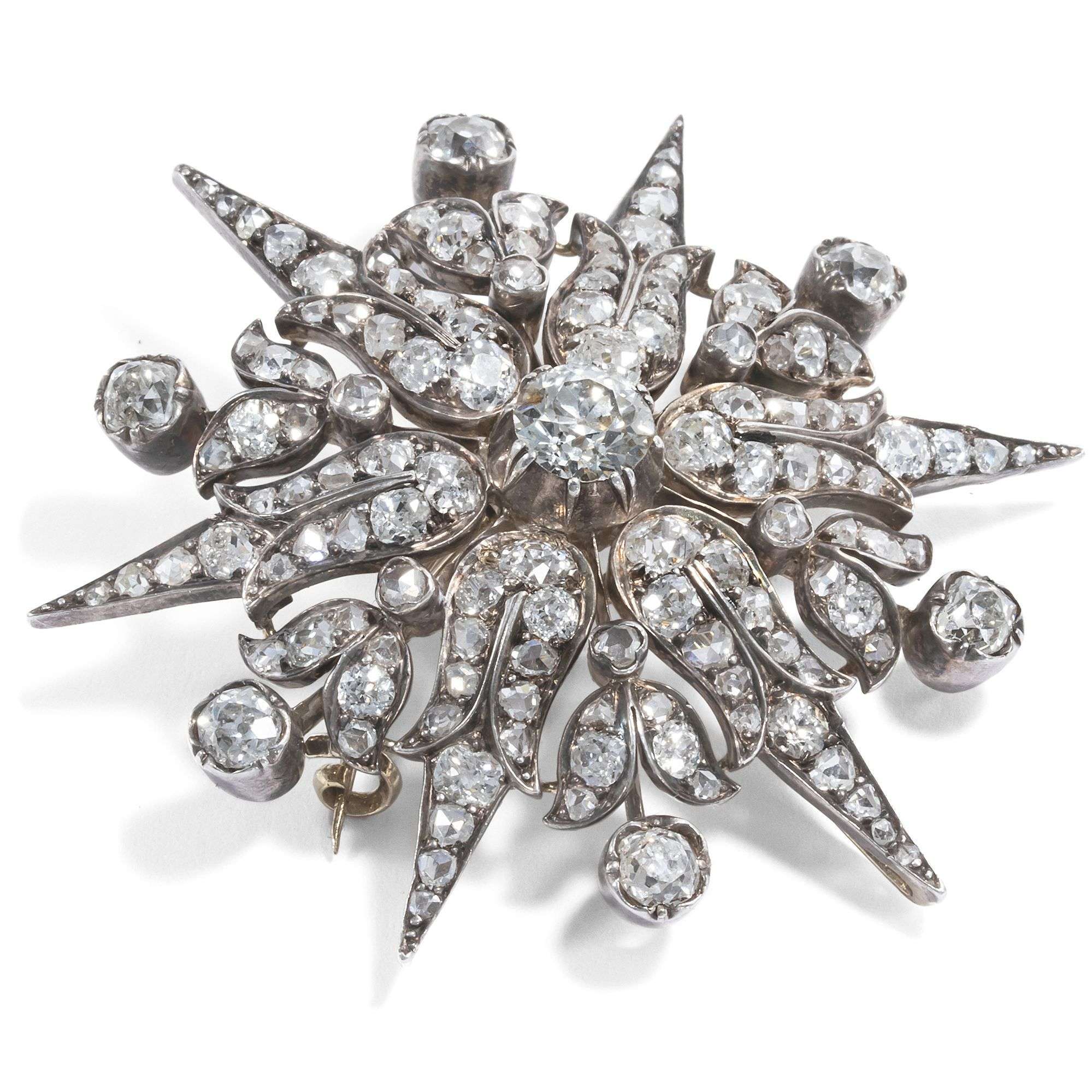 612142-hofer-antikschmuck-Antiker-10-82-ct-Diamant-Stern-in-Gold-und-Silber-als-Brosche-und-Anhaenger-um-1890-Ein-Stern-am-Firmament_1
