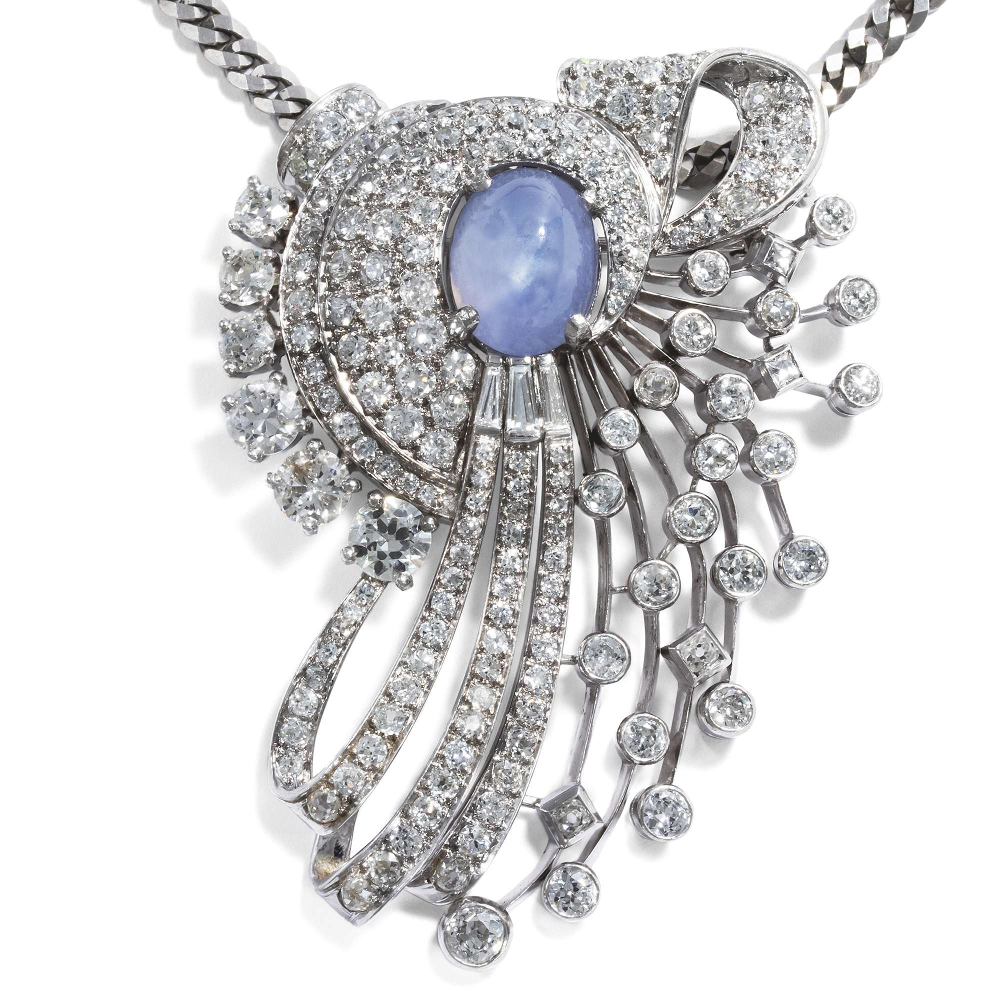 612234-hofer-antikschmuck-Luxurioese-Anhaenger-Brosche-des-Art-Deco-mit-Sternsaphir-um-1940-Supernova