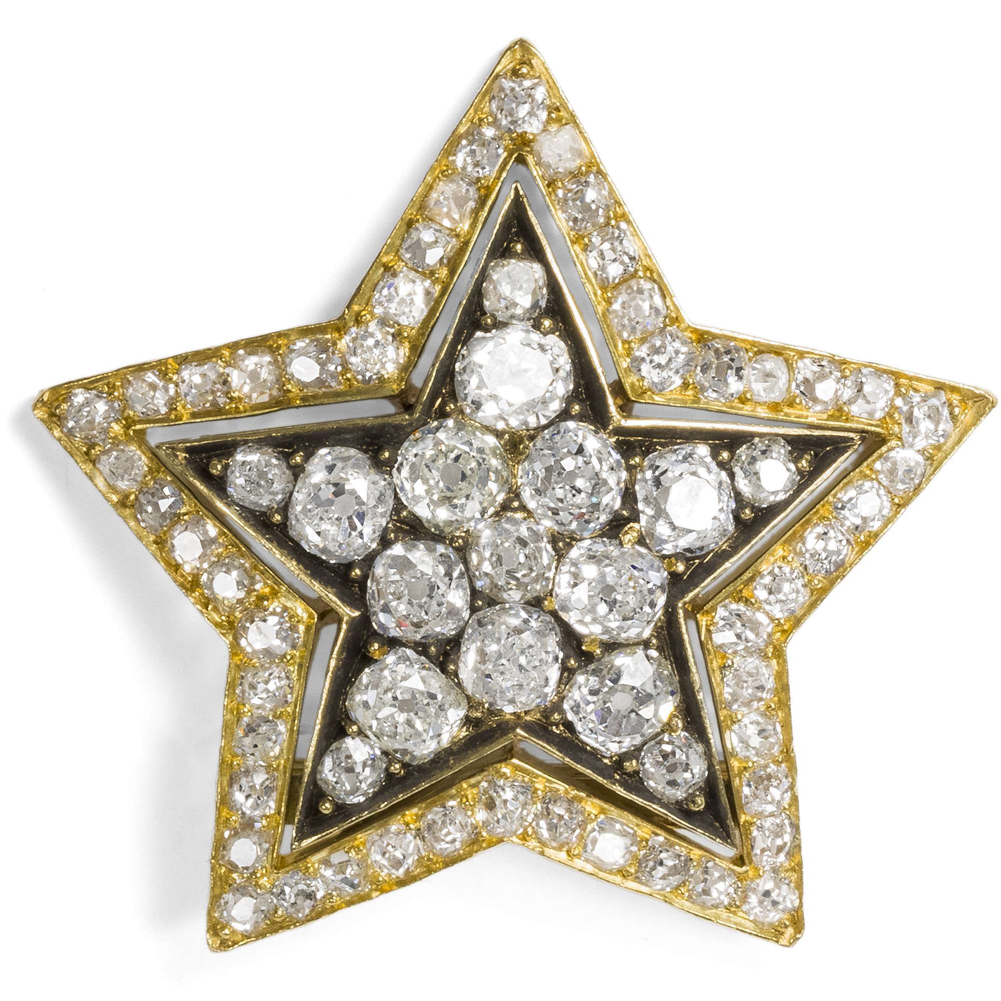 616000-hofer-antikschmuck-Antike-Diamant-Stern-mit-7-18-ct-Altschliff-Diamanten-als-Schalclip-Tuchhalter-um-1880-Mein-Gluecksstern