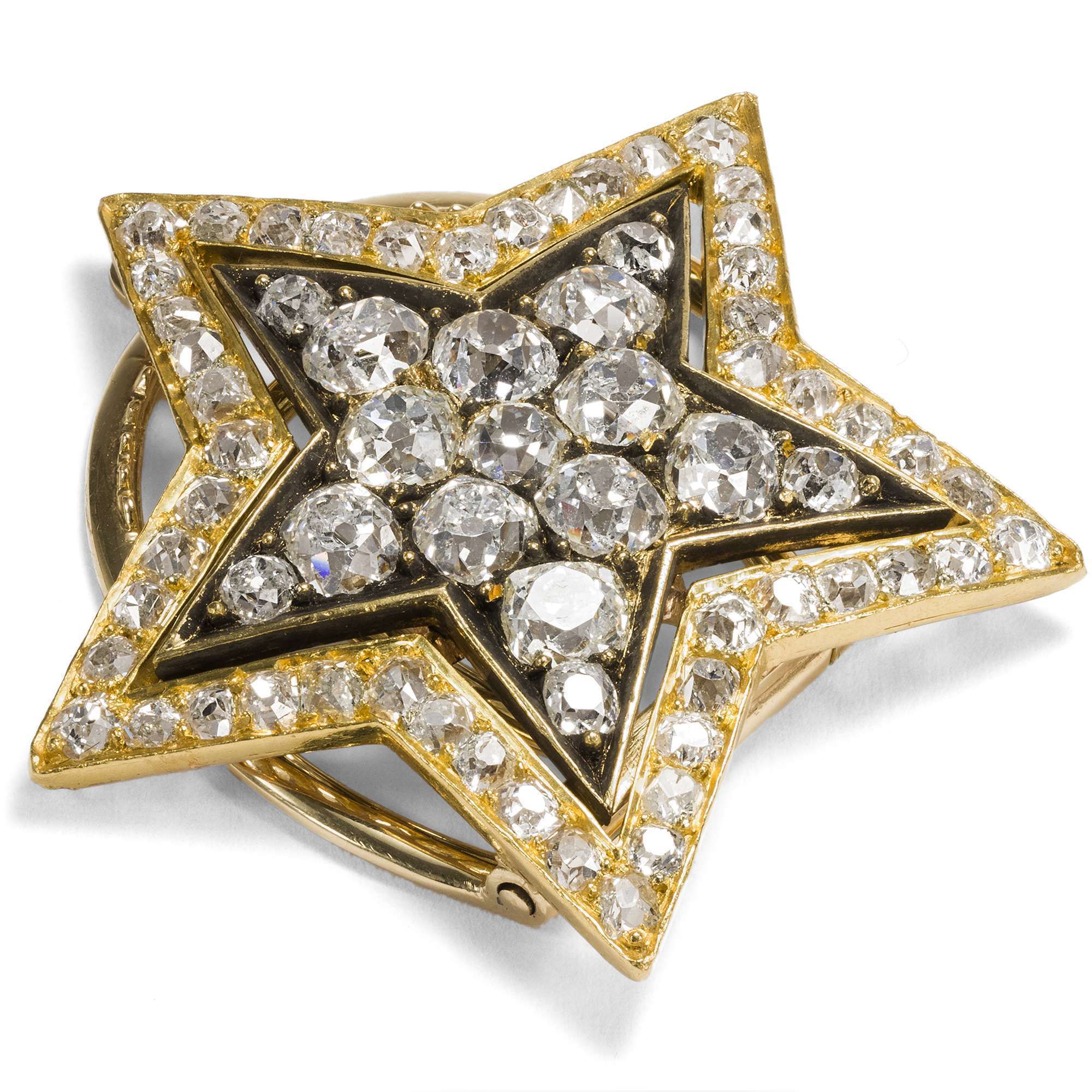 616000-hofer-antikschmuck-Antike-Diamant-Stern-mit-7-18-ct-Altschliff-Diamanten-als-Schalclip-Tuchhalter-um-1880-Mein-Gluecksstern_2