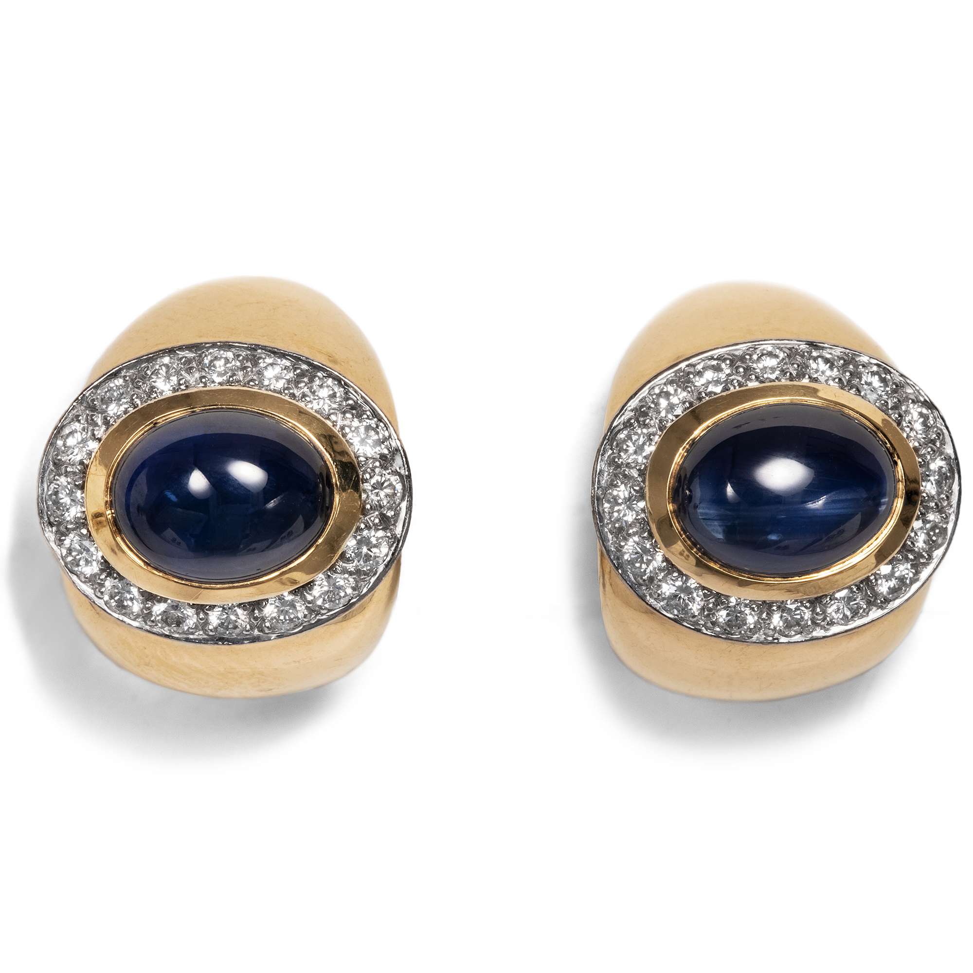 618354-hofer-antikschmuck-Edle-Kreolen-mit-Saphiren-und-Diamanten-in-Gold-um-1985-Power-Dress