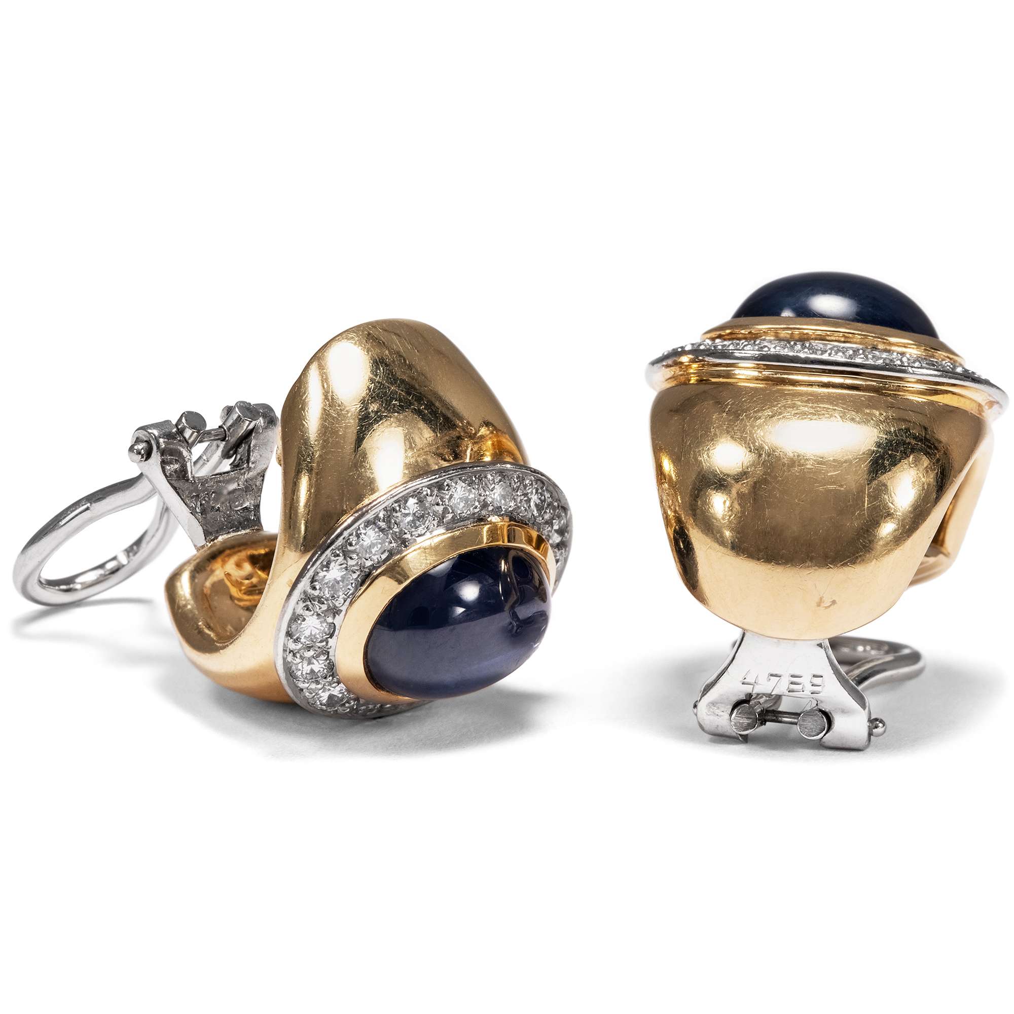618354-hofer-antikschmuck-Edle-Kreolen-mit-Saphiren-und-Diamanten-in-Gold-um-1985-Power-Dress_3