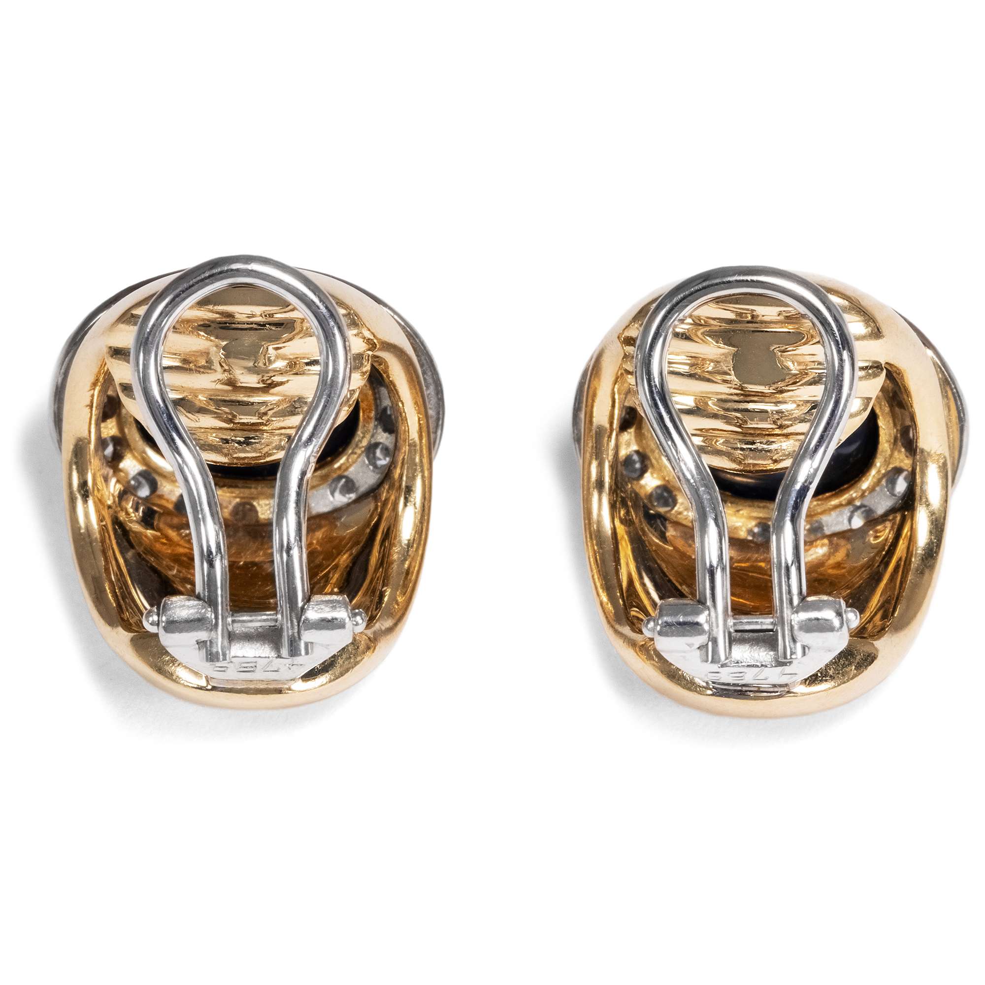 618354-hofer-antikschmuck-Edle-Kreolen-mit-Saphiren-und-Diamanten-in-Gold-um-1985-Power-Dress_4