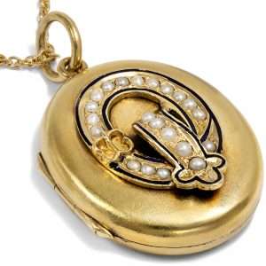 622753-hofer-antikschmuck-Antikes-Medaillon-aus-Gold-mit-Perlen-und-Email-um-1880-Honi-soit-qui-mal-y-pense_2
