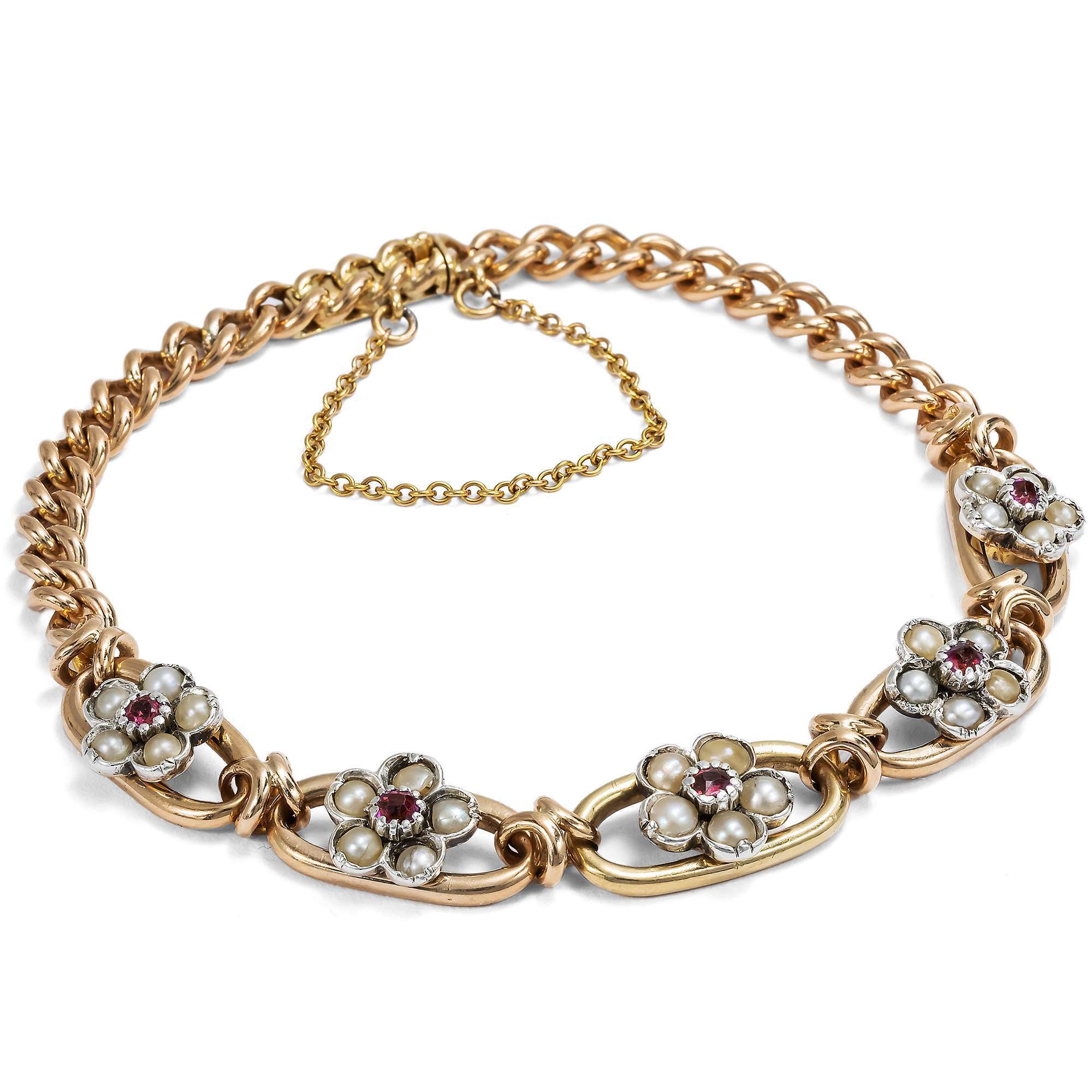 625473-hofer-antikschmuck-Viktorianisches-Gold-Armband-mit-Rubinen-und-Naturperlen-Grossbritannien-um-1890-Liebevolle-Blumen_2