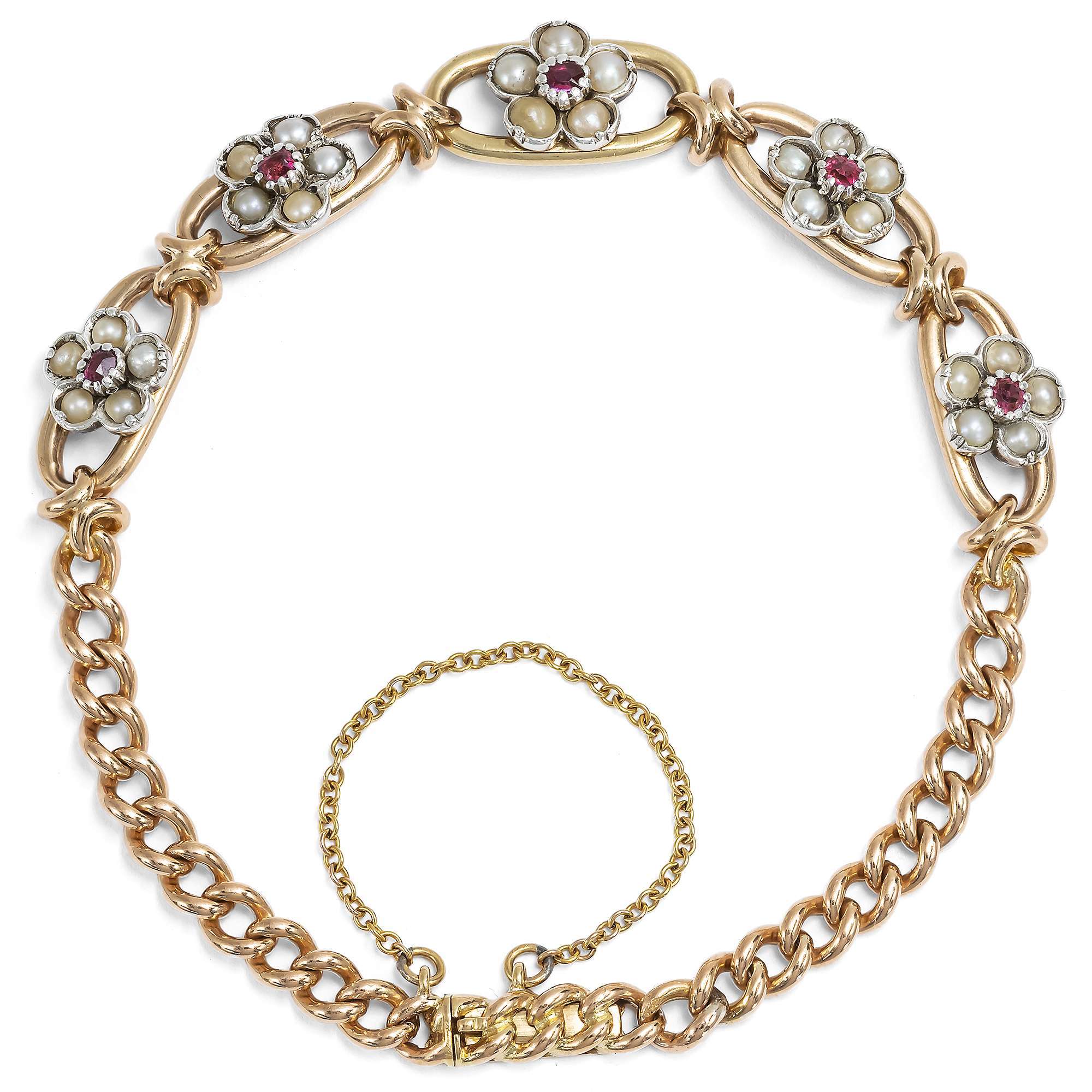 625473-hofer-antikschmuck-Viktorianisches-Gold-Armband-mit-Rubinen-und-Naturperlen-Grossbritannien-um-1890-Liebevolle-Blumen_4