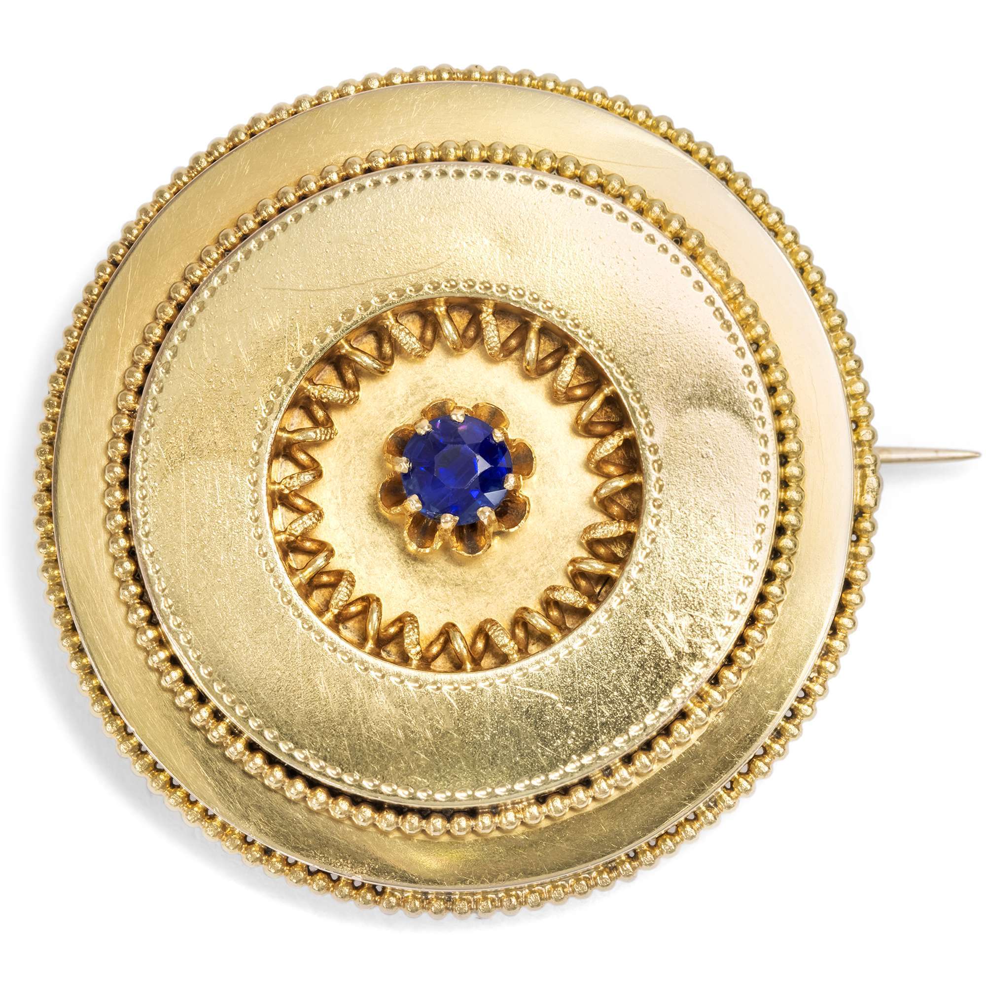 626471-hofer-antikschmuck-Antike-Medaillon-Brosche-mit-Saphir-in-Gold-um-1875-Erinnerungskultur