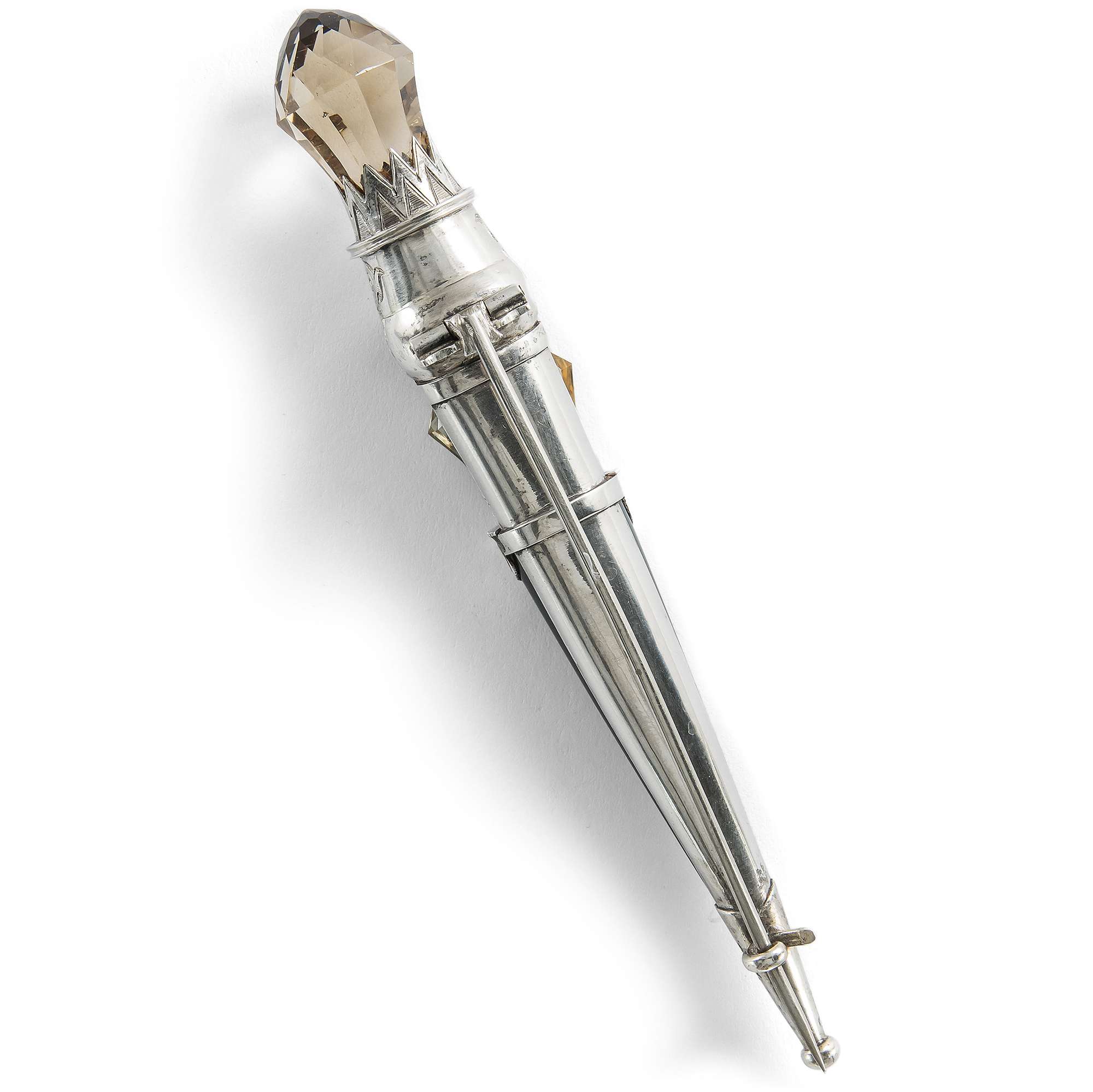 626942-hofer-antikschmuck-Viktorianische-Kiltnadel-in-Form-eines-Dolches-in-mit-Quarzen-in-Silber-um-1890-Dirk-Dagger_2