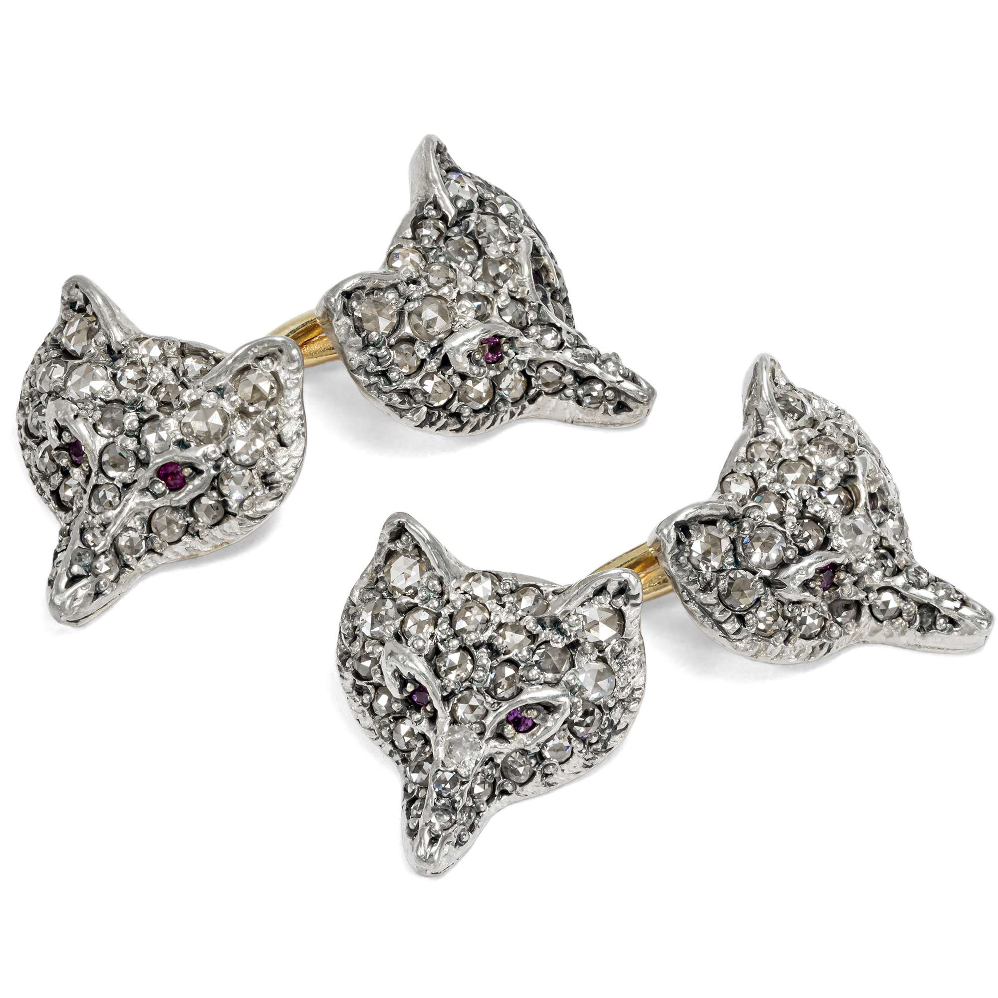 627019-hofer-antikschmuck-Wunderbare-Diamant-Manschettenknoepfe-im-viktorianischen-Stil-Grossbritannien-um-1960-The-Quick-Diamond-Fox