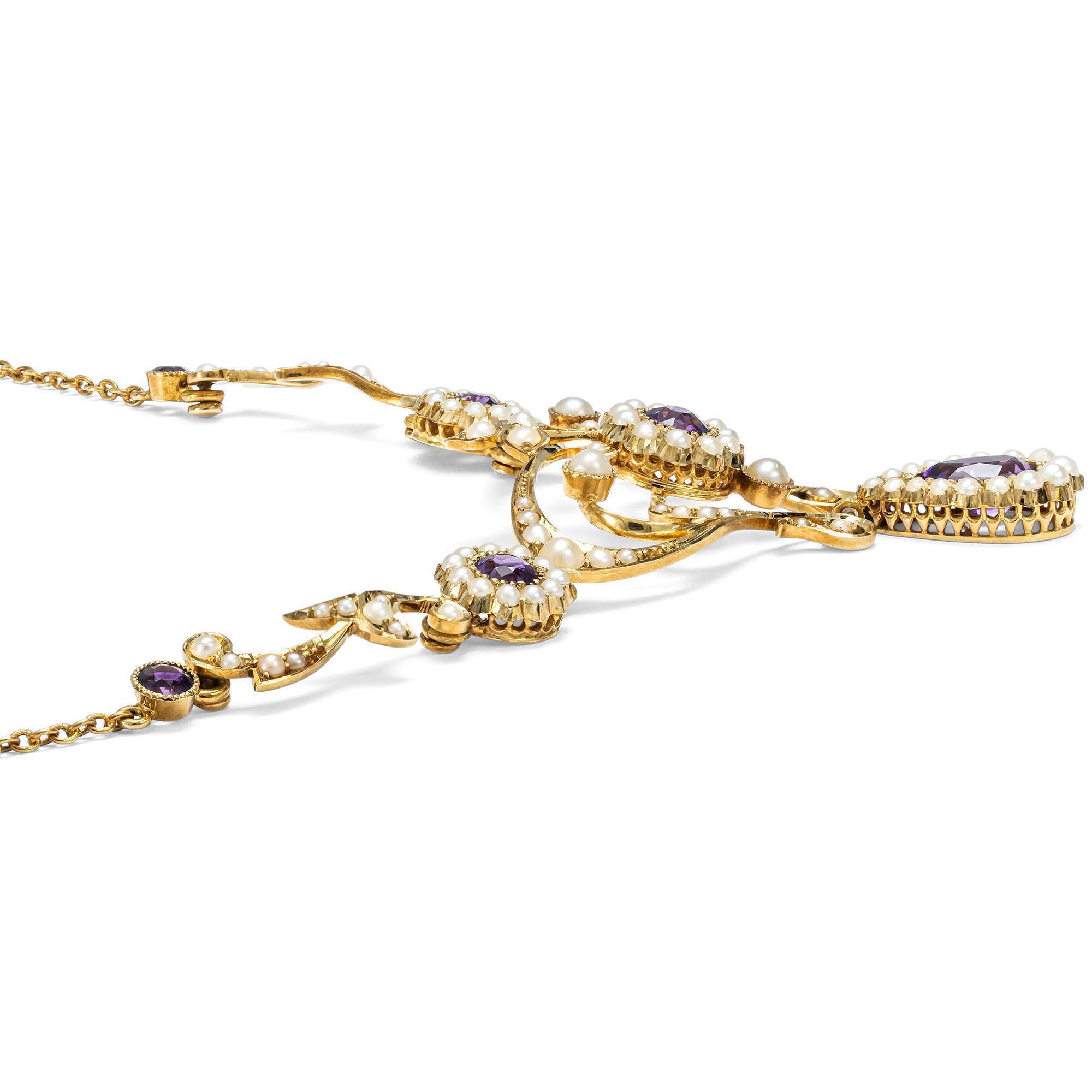 627050-hofer-antikschmuck-Antikes-Collier-mit-Amethysten-und-Saatperlen-in-Gold-Grossbritannien-um-1905-Edwardian-Elegance_3