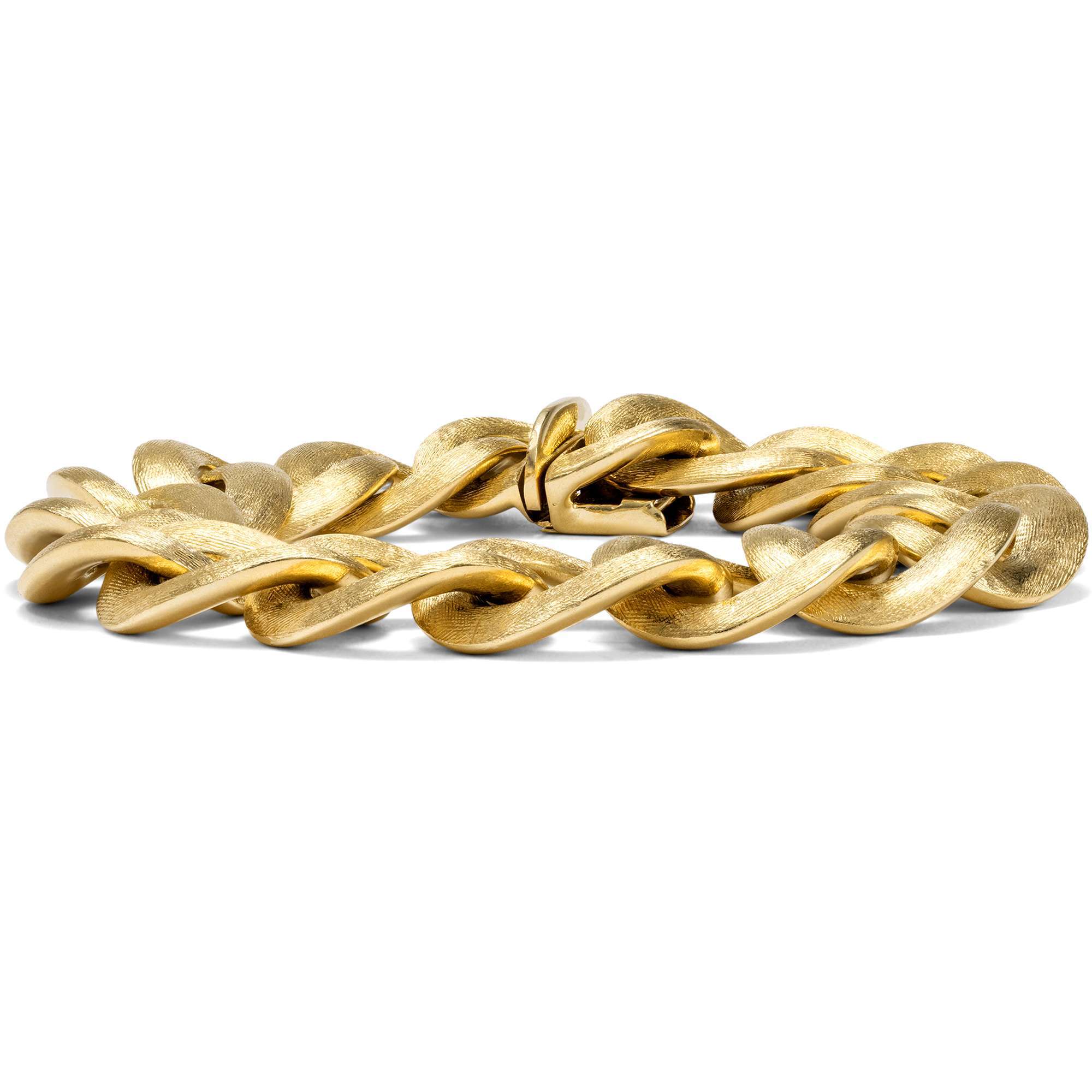 627413-hofer-antikschmuck-Satiniertes-Gliederarmband-aus-Gold-Paul-Rudolf-Kraemer-um-1960-Seidenschimmer
